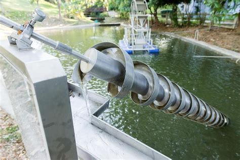 archimedes screw being used to pump water from boat|archimedes screw pump data table.